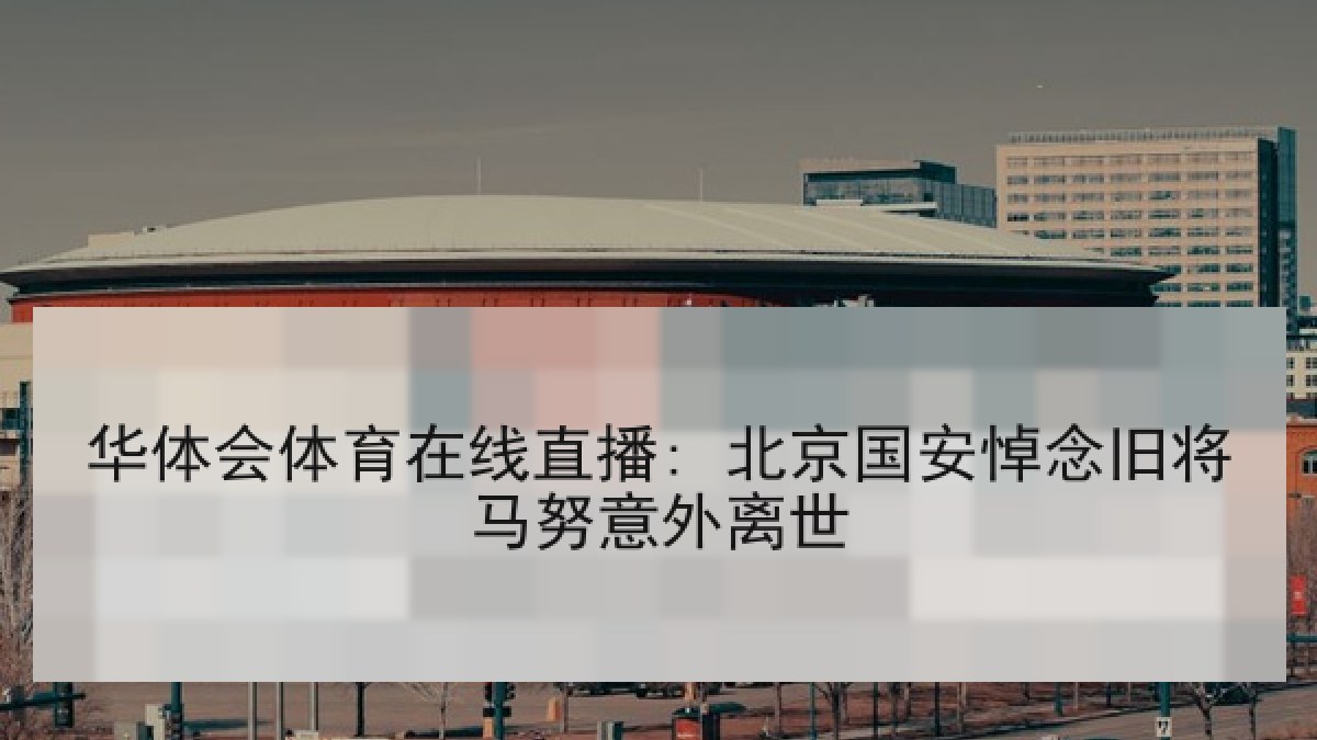 华体会体育在线直播: 北京国安悼念旧将马努意外离世